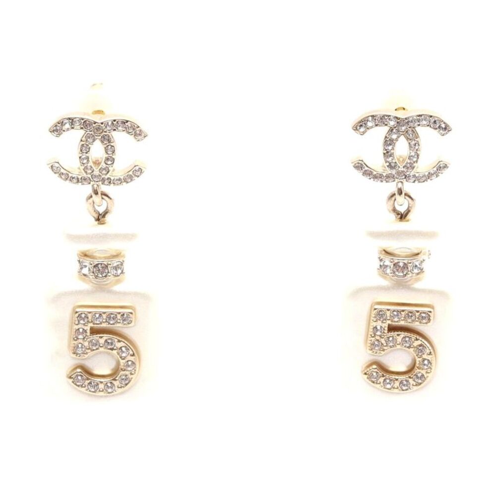 Chanel Coco Mark No.5 Perfume Bottle Earrings